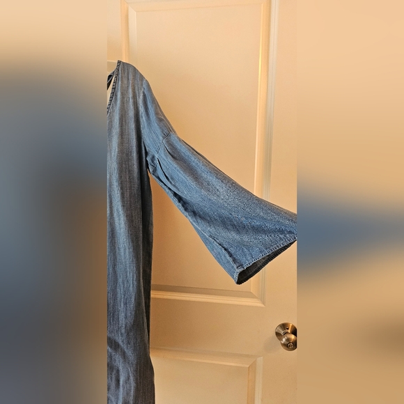 NWT Anthropologie Cloth & Stone denim dress with bow on back (size L) - Picture 5 of 8